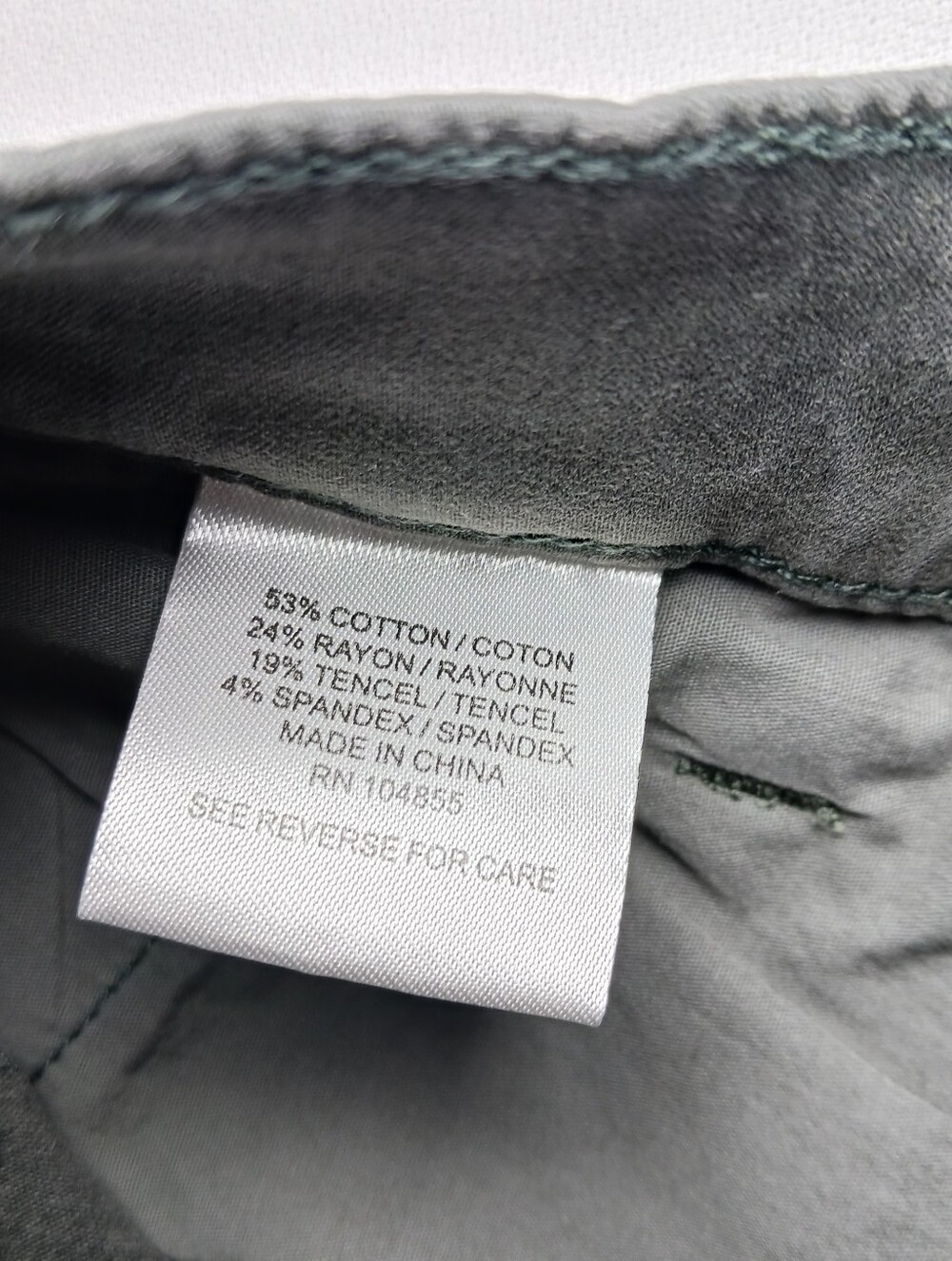 Lila Ryan The Jenalyn Bootcut Trousers 8P Brushed Sateen Olive 30X29 NWT - Picture 13 of 13